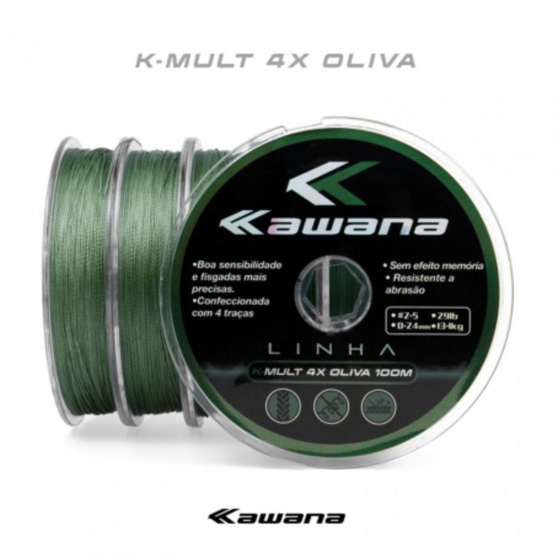 LINHA MULTIFILAMENTO 4 FIOS KAWANA 0.14 MILÍMETROS 100 METROS | Shopee ...