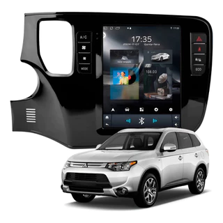 Multimídia Tesla Android Mitsubishi Outlander 2014-2022 Carplay Com Moldura