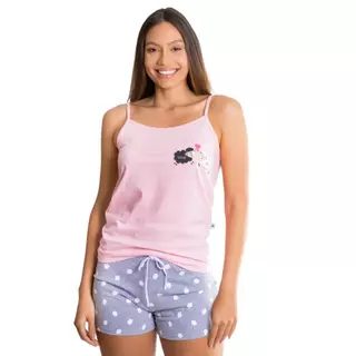 Pijama Feminino de Alcinha Rosa | Short Doll Baby Doll | Fresquiquinho Verão em Algodão Confortável em Oferta na Shopee
