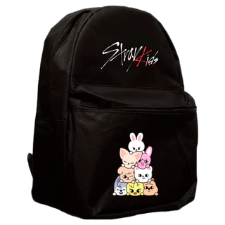 Mochila Escolar Nerd Bags Estampa Grupo Kpop Stray Kids Mascotes SKZ Mod 2
