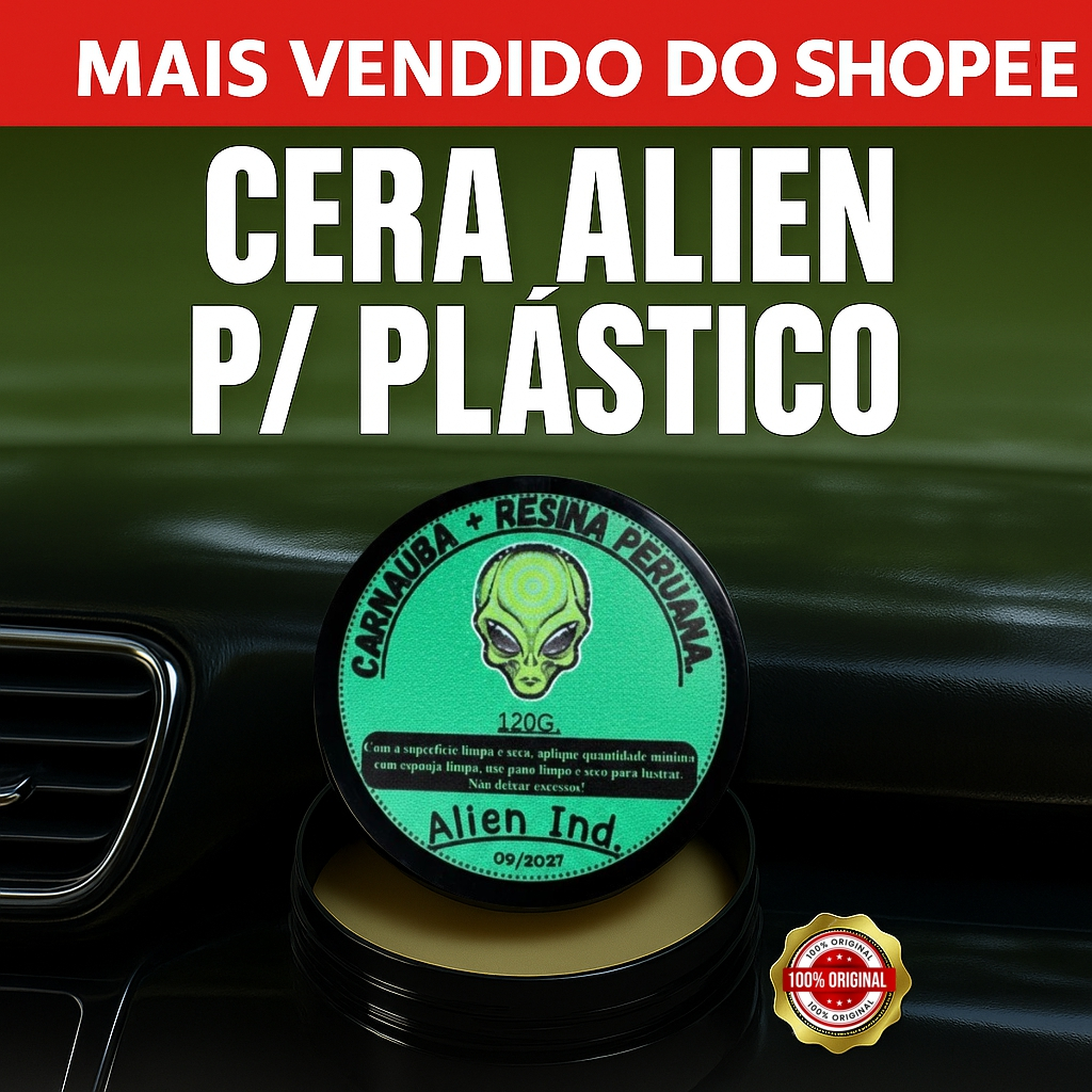 Cera Automotiva Alien Revitalizadora de Páinel, Plástico, Para-Choque ...