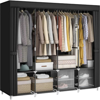 Guarda Roupa Dobrável Armário Organizador Multiuso Roupeiro Cabideiro Sapateira