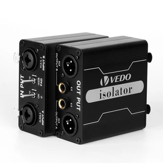 VEDO Isolador De Loop De Terra Canal Duplo 6.5 XLR Eliminação De Ruído De Som Atual Adequado Para Mixers Microfones em Oferta na Shopee
