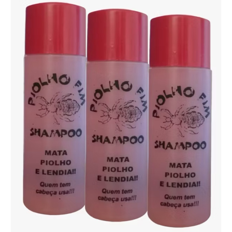 Shampoo Piolho Fim - 3 Unidades Produto Top Contra Piolho e Lêndea ...