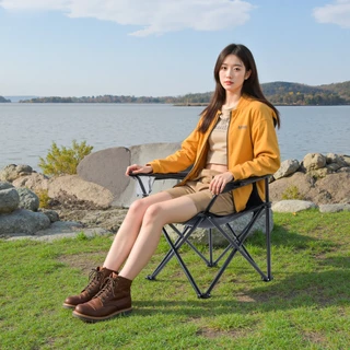 Cadeira Dobrável Semi-Reclinável 140° - Suporta 150kg, Impermeável e Antibacteriana - Ideal para Pesca e Acampamento em Oferta na Shopee