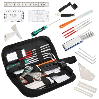 Kit SOUJOY com 26 Ferramentas para Guitarra Configuração, Reparo e Manutenção Bolsa de Transporte