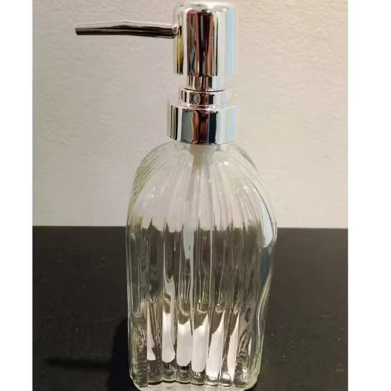 Dispensador Saboneteira de Porta Sabonete Líquido em Vidro Dourado Prata Rosê Banheiro e Cozinha