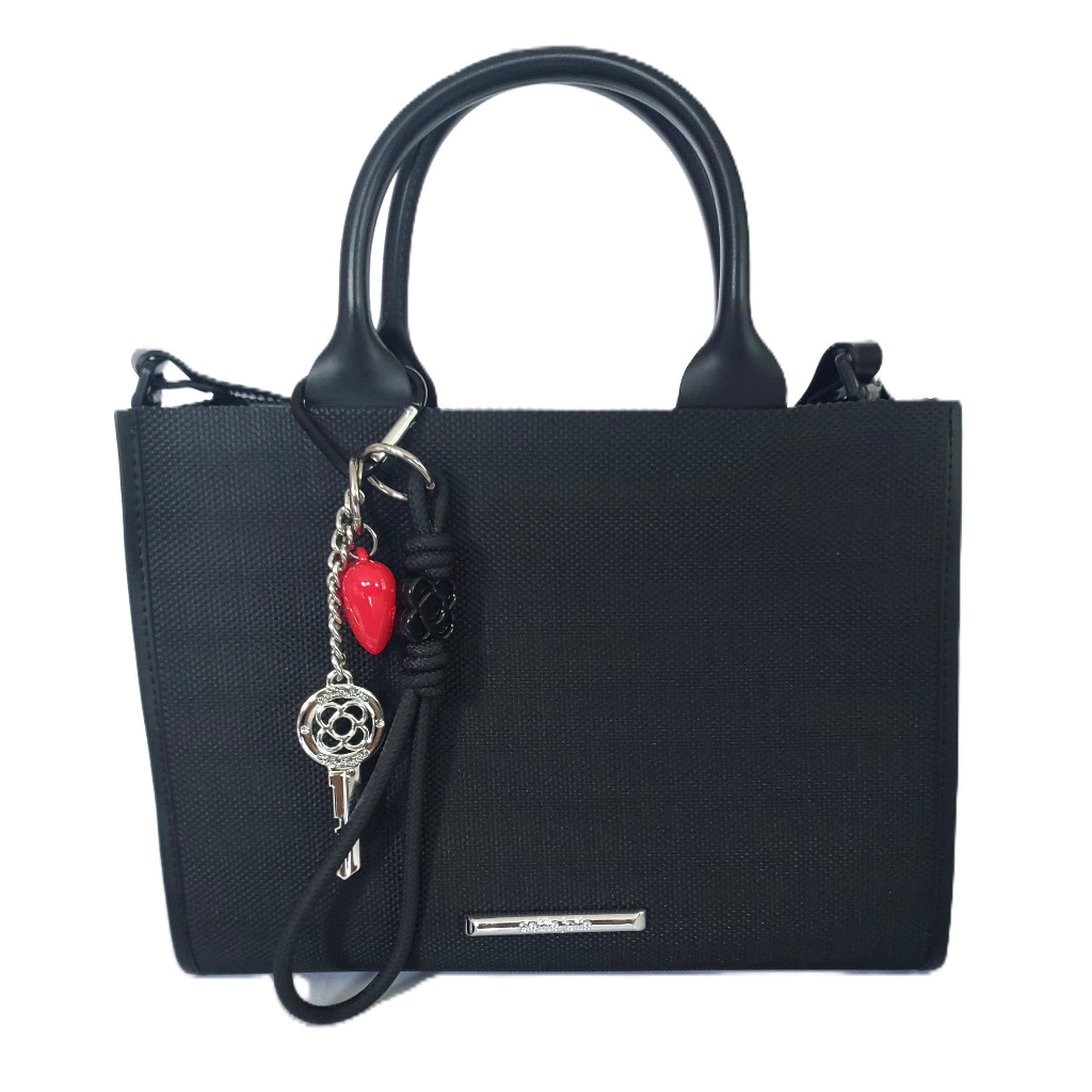 Sweet Heaven Travel Set • 5点セット￼ Bolsa Petite Jolie Heaven Preta PJ11353 Transversal - Com Chaveiro