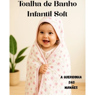 Toalha de banho para bebê capuz bordado fralda soft 100%algodão 2e3 camadas enxoval de bebê infantil em Oferta na Shopee