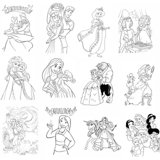 Desenhos de princesas para colorir 100 ou 200 desenhos. Princesas, reis, rainhas, principes. Tamanho A5 em Oferta na Shopee