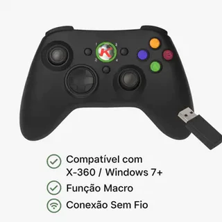 Controle Xbox 360 e PC Knup KP-GM034 Joystick Wireless Series X/S - Conforto, Bluetooth, Compatibi