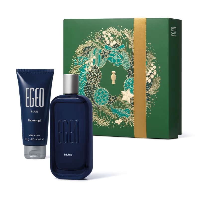 Kit Presente Boticário Egeo Blue Perfume 90ml + Shower Gel Cabelo e Corpo 100g em Oferta na Shopee