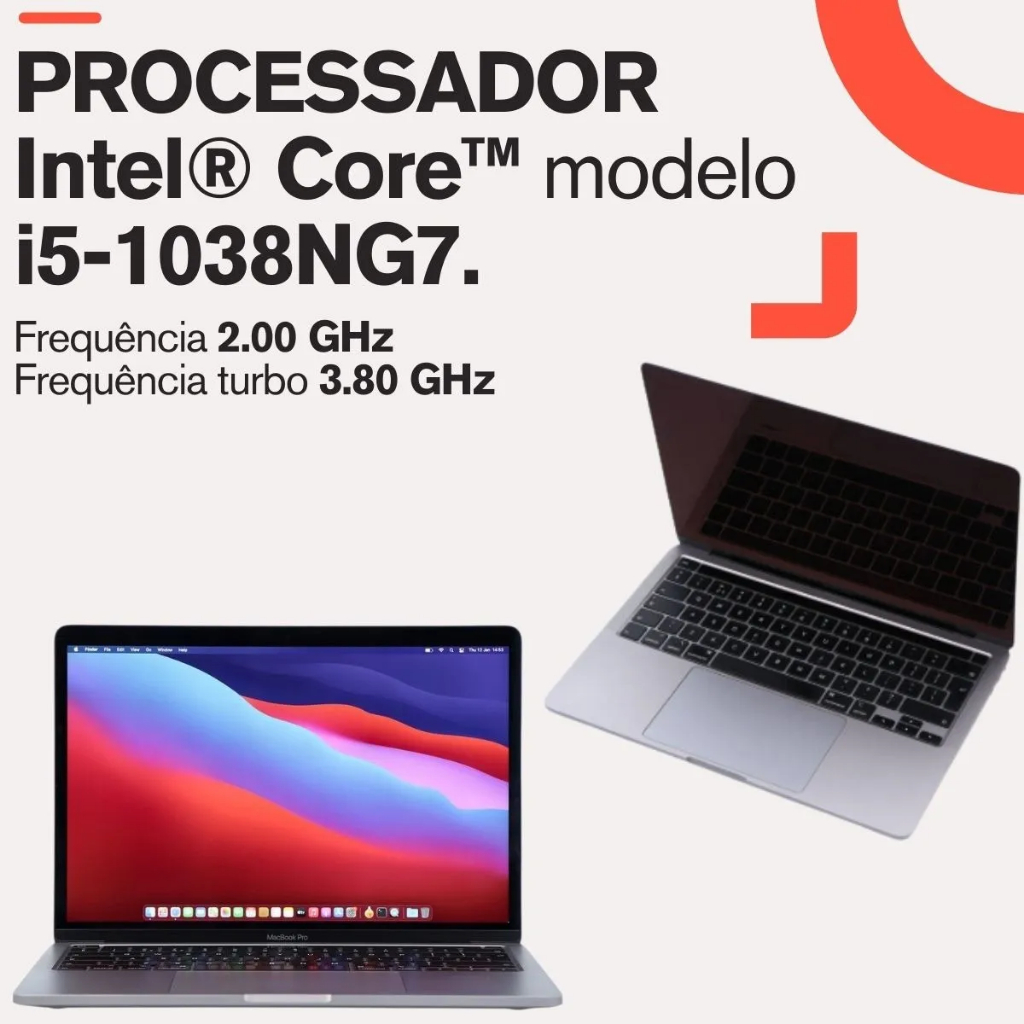 Macbook Pro 2020 A2251 Core i5 SSD 500GB 16GB mem Tela 13,3