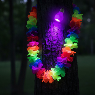 Kit 48 Colar Havaiano Floral Neon Tecido 92cm Festa Tropical Reveillon Carnaval Aniversário Eventos em Oferta na Shopee