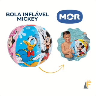Bola Inflável Mickey Disney Infantil 34cm Mor Para Piscina e Praia Vinil Brinquedo Verão em Oferta na Shopee