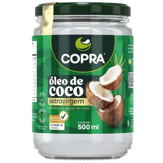 Óleo de Coco Extravirgem Pote de Vidro - Copra 500ml em Oferta na Shopee