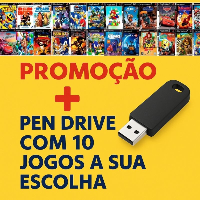Pen Drive com 10 Jogos Ps2 a escolher | Shopee Brasil