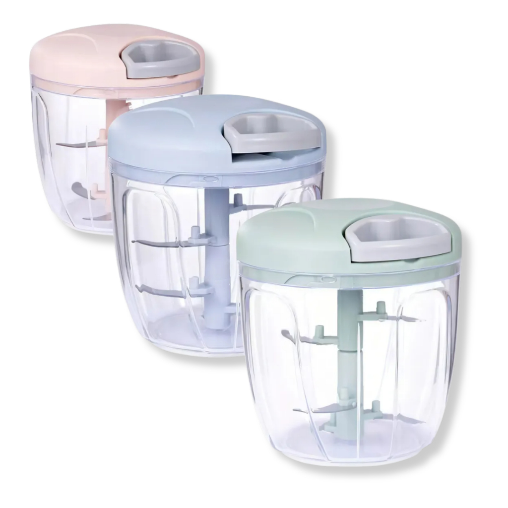 Processador Manual Triturador de Alimentos 900ml 5 Lâminas P