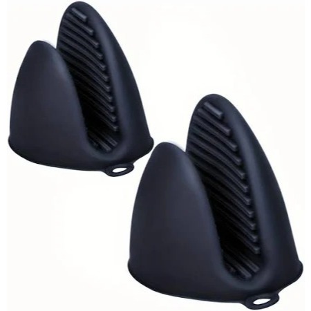 Luva de Silicone Para Cozinha Preta