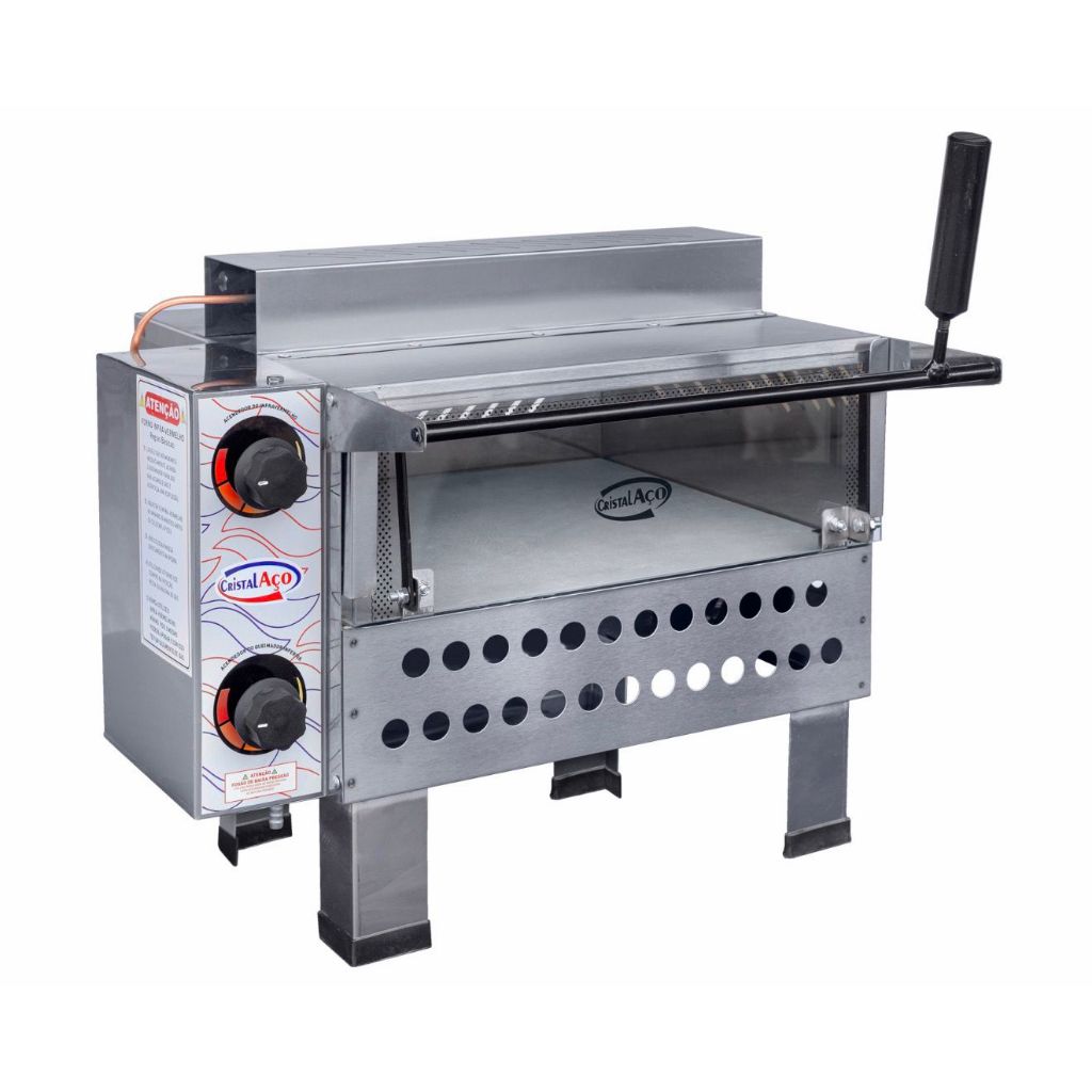 Forno De Pizza Total Inox Com Pedra Refratária E Infravermel
