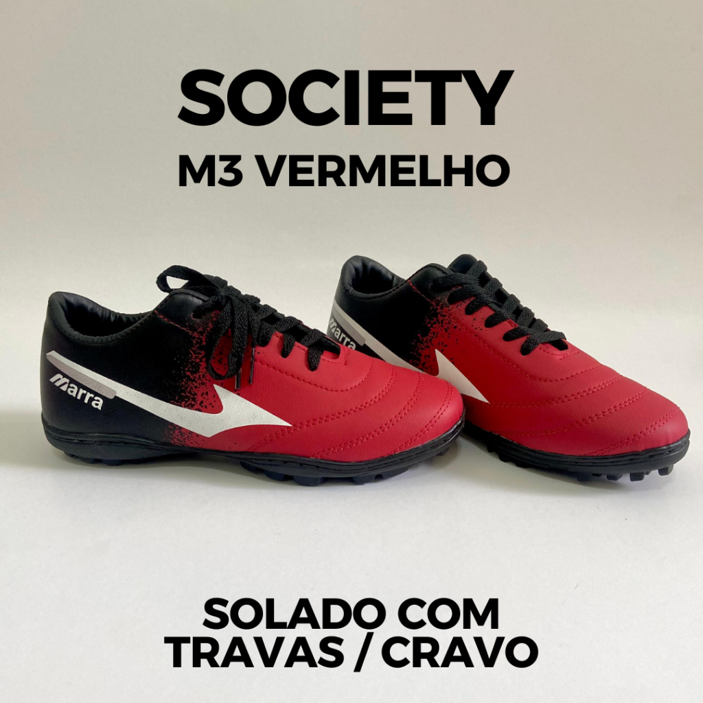 Chuteira Society Adulto Marra Unissex Para Quadra Sintética