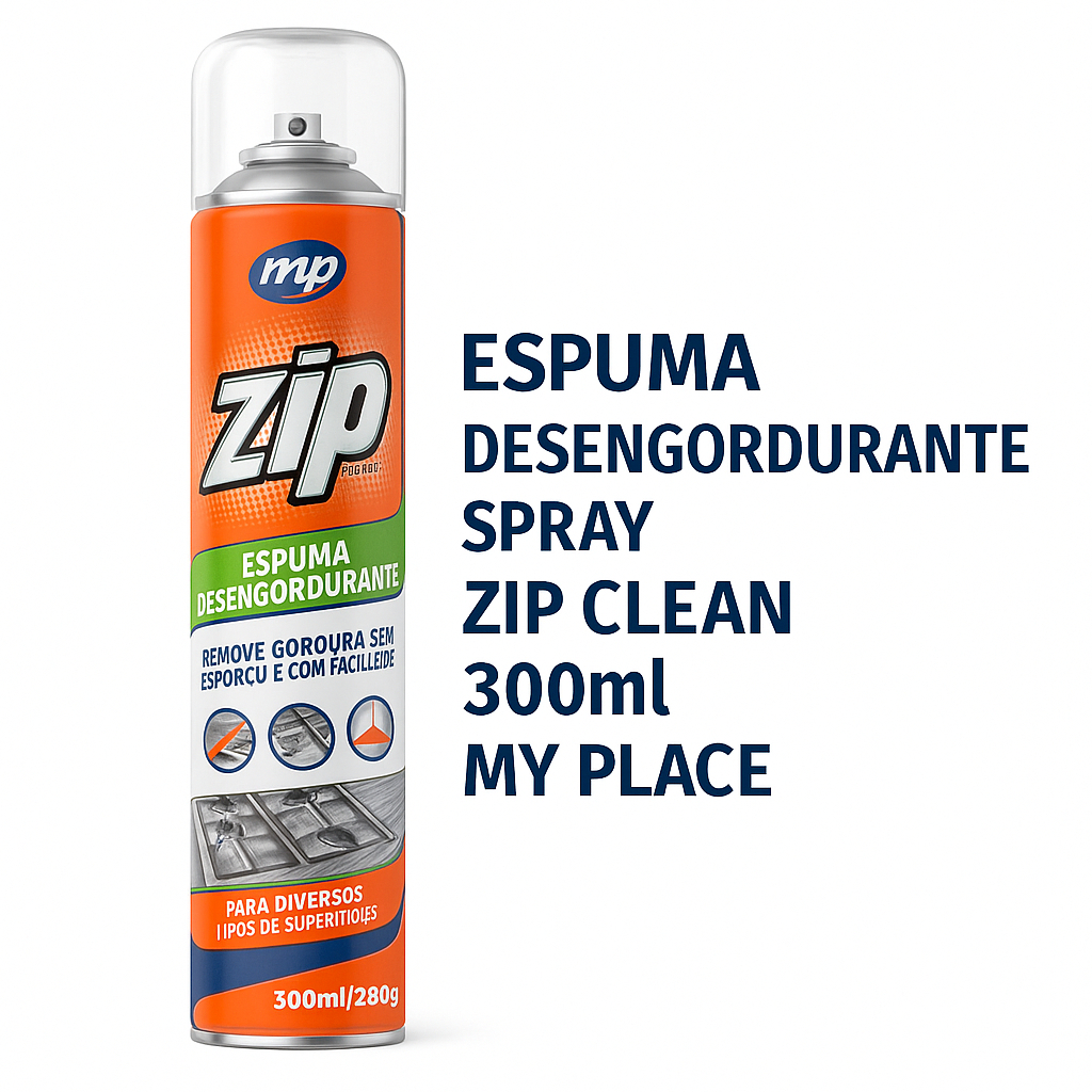 Espuma Desengordurante Zip Clean 300ml – Remove Gordura Sem Esforço ...
