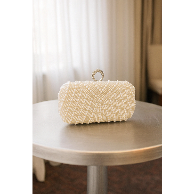 Bolsa de Mão Pérolas Clutch de Festa Madrinha Casamento Ano Novo ...
