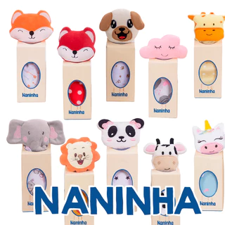 Naninha com Prendedor de Chupeta Paninho de Bichinho Antialérgico para Bebê em Oferta na Shopee
