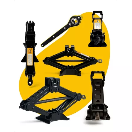 Macaco 1500KG Tipo Sanfona Mecânico Joelho Carro Chave Catraca Universal 1.5T