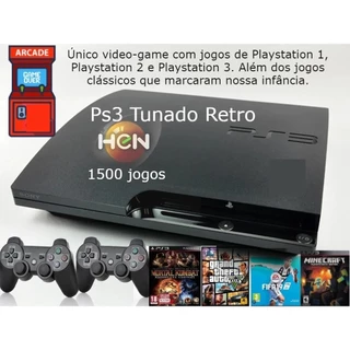 PS3 slim TUNADO 4000 JOGOS Fifa, Gta V, Mortal Kombat, Minecraft