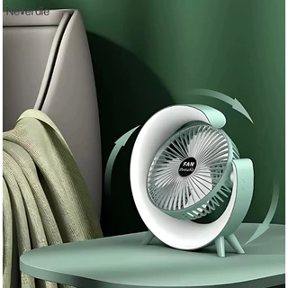 Mini Ventilador de Mesa Silencioso Portátil Colorido Led Colorida RGB Desktop