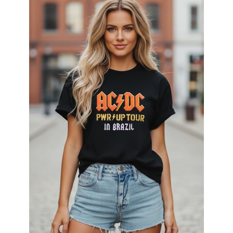 Camiseta Banda AC/DC POWER UP TOUR 2026 In Brazil Camisa Unissex ou ...