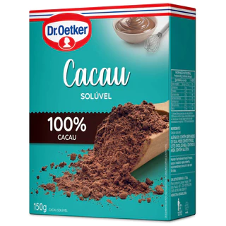 Kit Promo! Cacau Solúvel em Pó Dr. Oetker 100% 150g – 1, 2 ou 3 Unidades | Oferta Especial em Oferta na Shopee