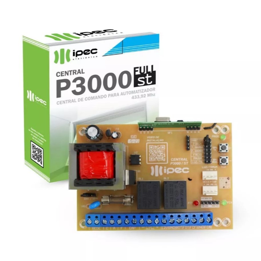 Central Ipec Placa De Comando Motor Portão P3000 St Full