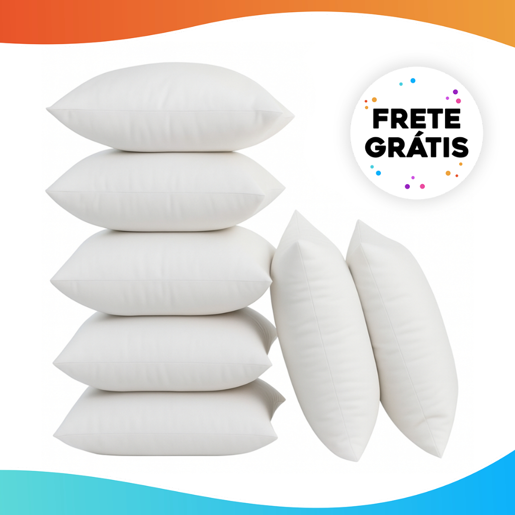 Enchimento de Almofadas  45x45 - Kit de 1, 4 e 6 -  Leve e Confortável | Envio Imediato! | Shopee Brasil