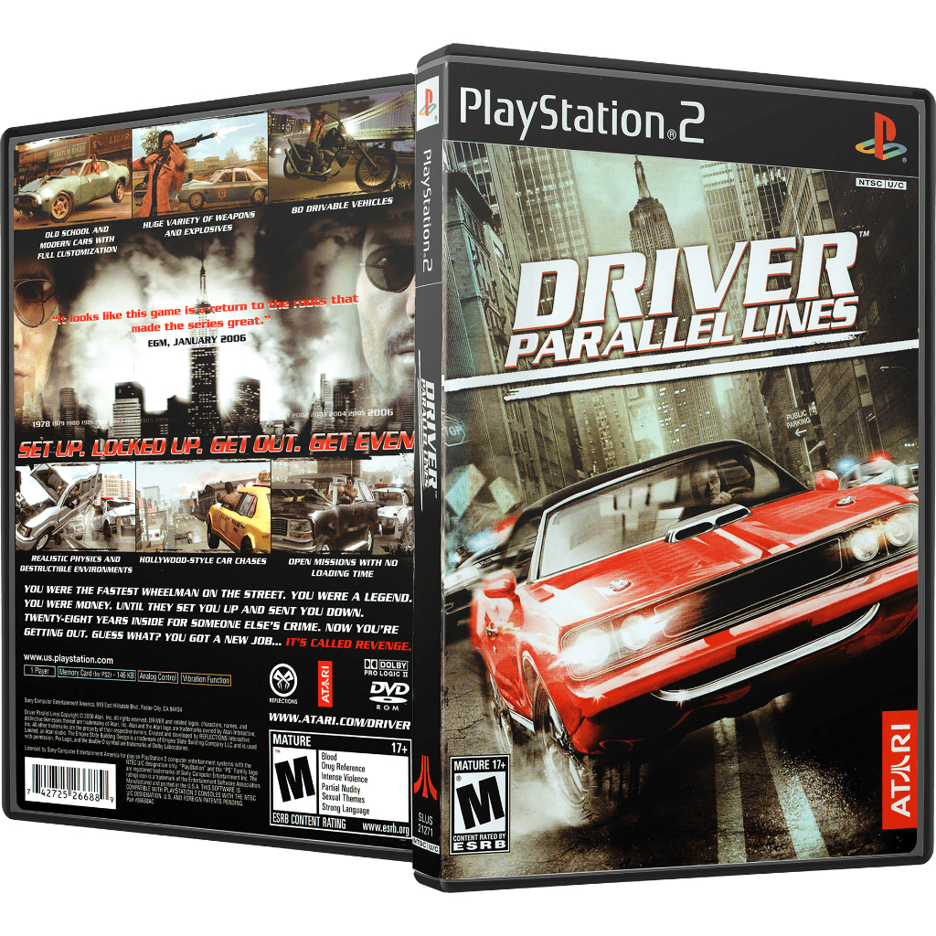 Driver Parallel Lines PS2 – Mídia Física Com Encarte + Box Completo ...