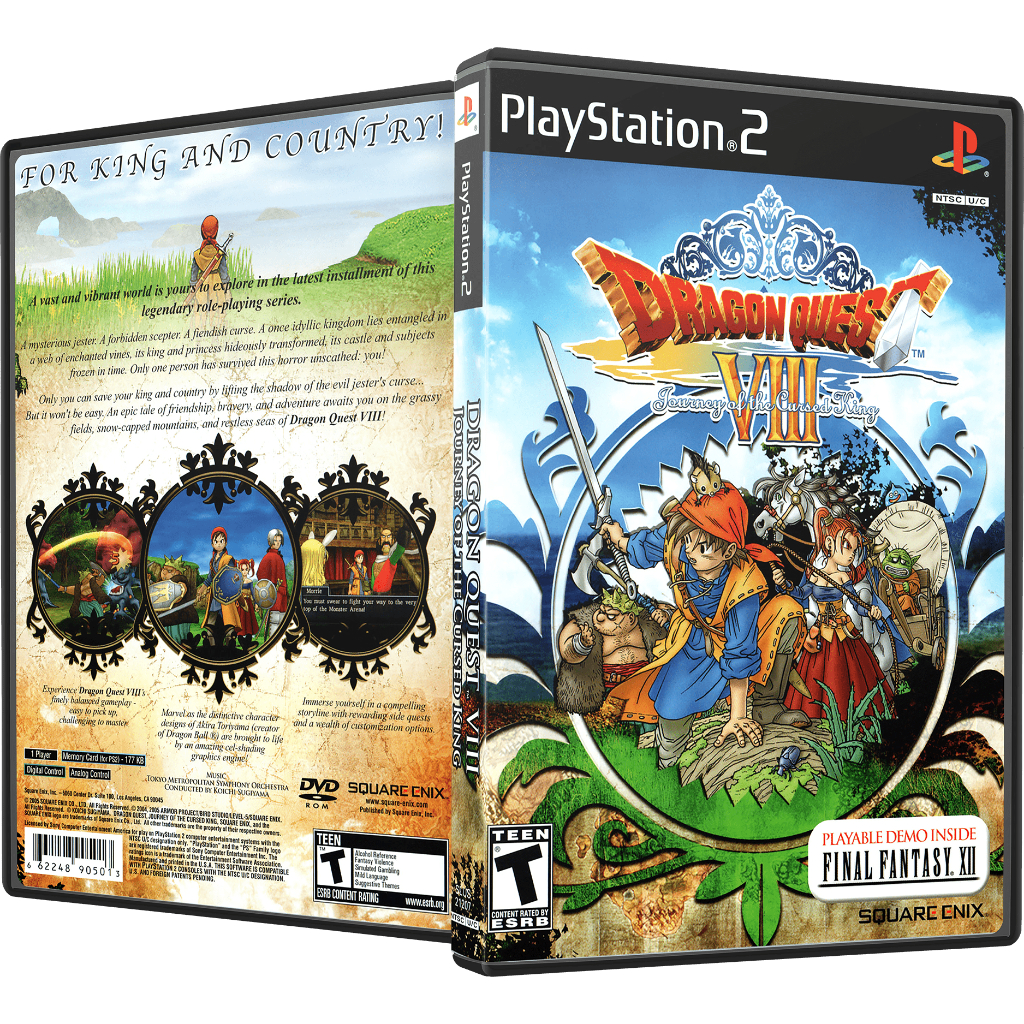Dragon Quest VIII Journey of the Cursed King PS2 – Mídia Física