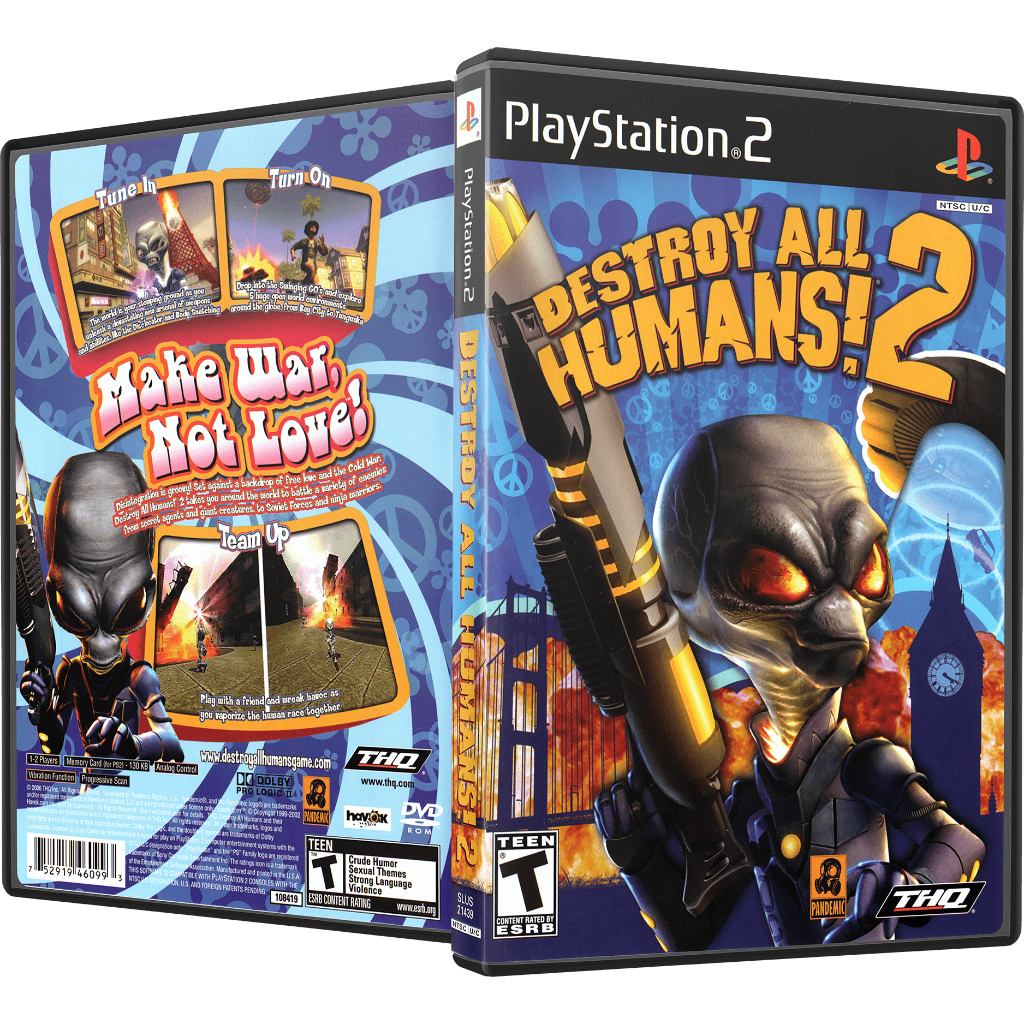 Destroy All Humans 2 PS2 – Mídia Física Com Encarte + Box Completo ...