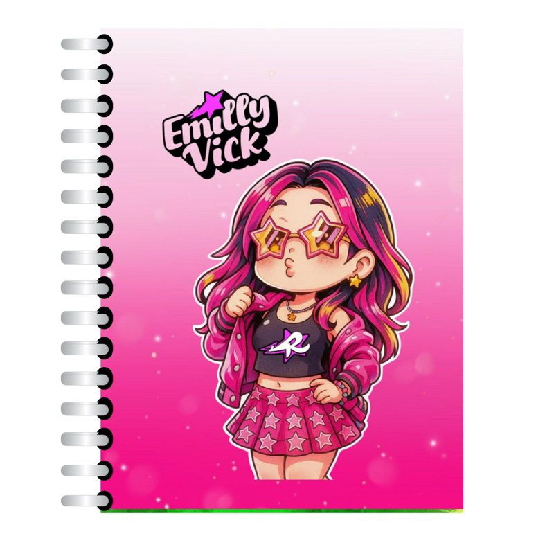 Caderno Emilly Vick Dos Rosa pequeno | Shopee Brasil