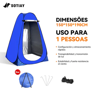 Sotiay Grande Barraca Trocador De Roupas Banheiro Camping Tenda Portátil Banho Iglu 150*150*190cm em Oferta na Shopee