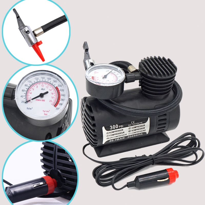 Mini Compressor Automotivo 300PSI Inflagem Rápida e Portátil Solução ...