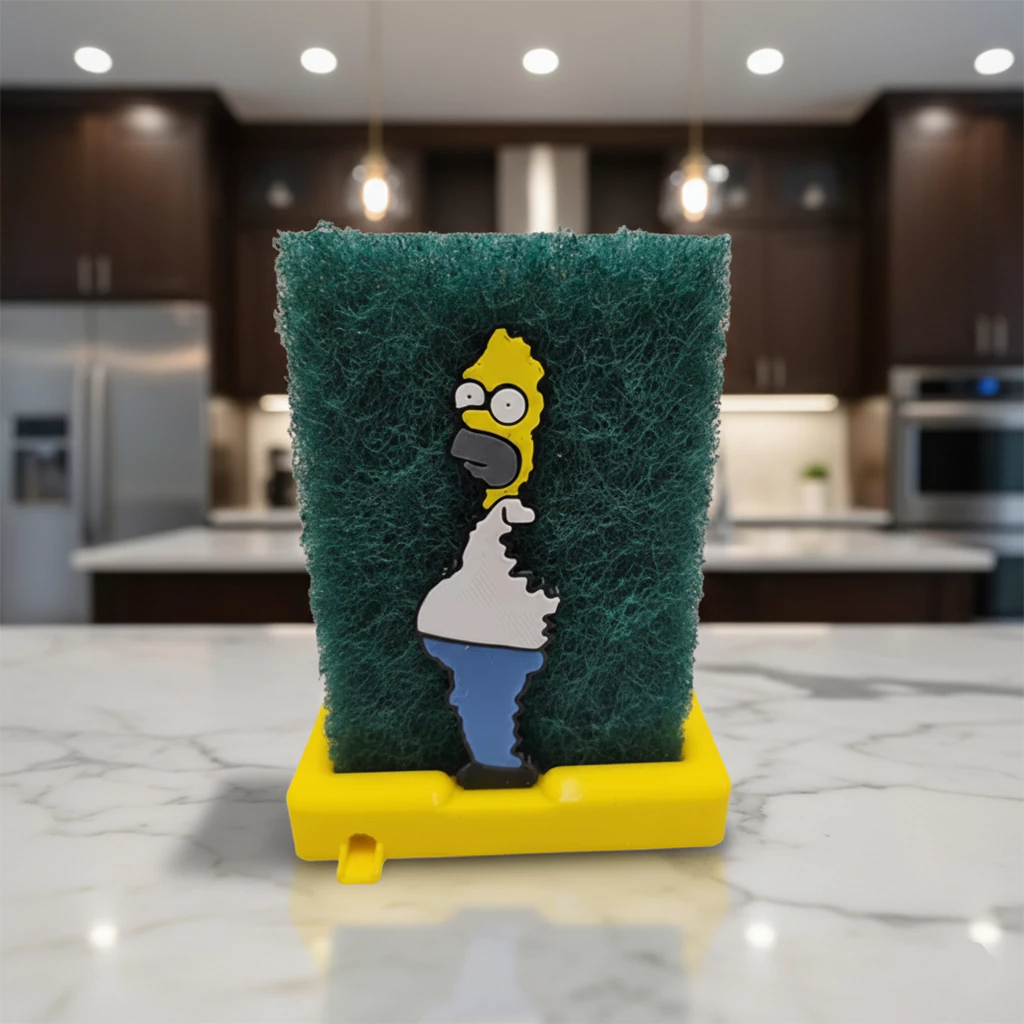 Suporte Porta Esponja Bucha Homer Simpson Cozinha Pia Banheiro