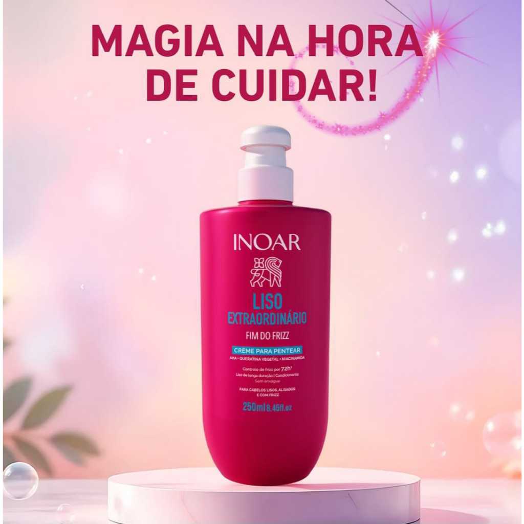 Inoar Liso Extraordinário Fim do Frizz Creme Para Pentear 250ml ...