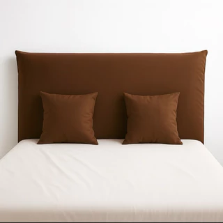 Capa Para Cabeceira Cama Padrão em Suede Tecido Elegante e 2 Almofadas Cheias c/ Enchimento Silicone