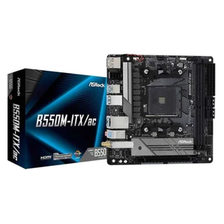 Placa Mãe Asrock B550m-itx/ac Ddr4 Am4 Chipset Amd B550 Itx Preto