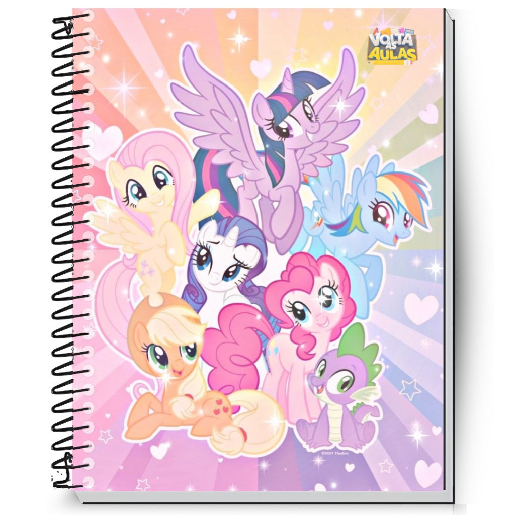 Caderno Personalizado My Little Pony | Capa Dura Plastificada | 1 a 20 ...