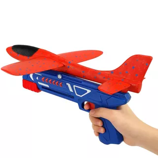 Lançador de Avião Planador Espuma Catapulta Blaster Brinquedo Ar Livre Infantil