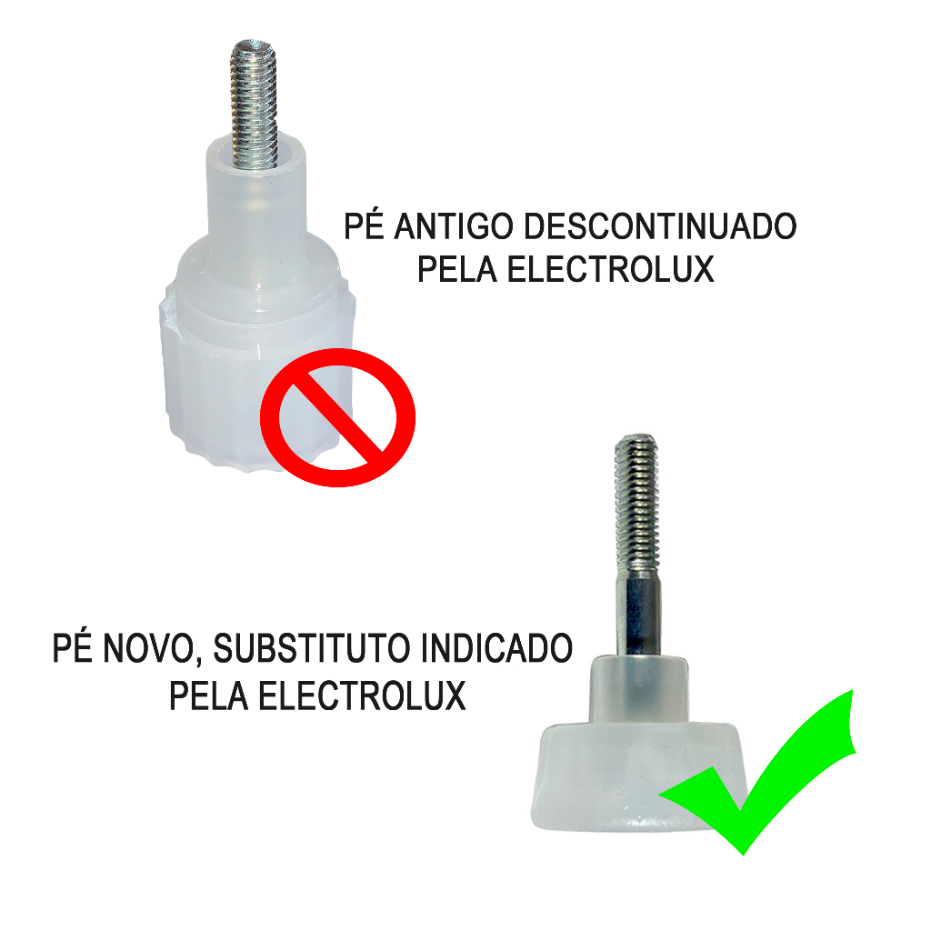 Pé Nivelador Traseiro Geladeira Electrolux Dfx41, Re28, Df34a