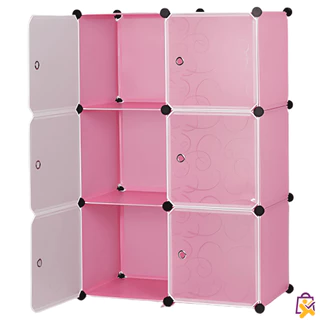 Organizador Modular Guarda Roupa Portátil Rosa Ajustavel Impermeavel