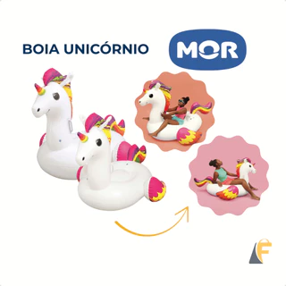 Boia Inflável de Unicórnio Piscina Praia Grande ou Média Pezinho Brinquedo Verão Mor com Alças em Oferta na Shopee